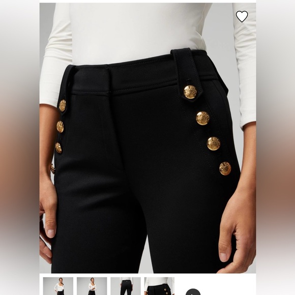 WHBM beautiful Jolie button pants. Size 4. Color burgundy - Picture 7 of 8